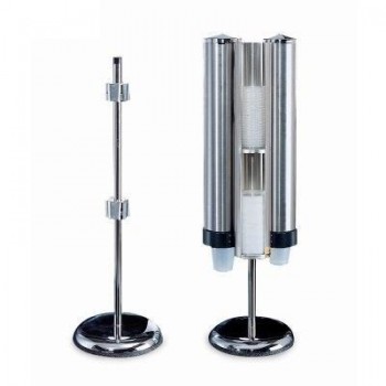SOPORTE ROTATIVO PARA 4 TUBOS DISPENSADORES DE VASOS/TAPAS - 28x106,68x28 CM