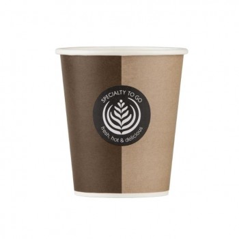 VASO BICOLOR DE CAFÉ PARA LLEVAR - 270 ML