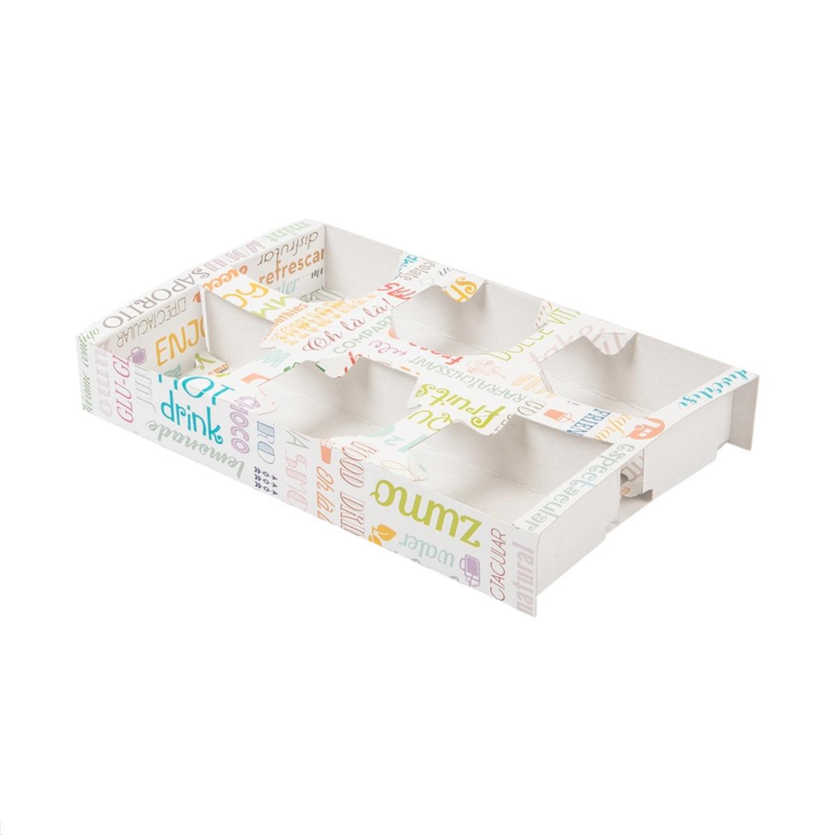 BANDEJA TRANSPORTE 6 VASOS COLECCIÓN PAROLE - 27,5x16x4 CM (50 Unidades)