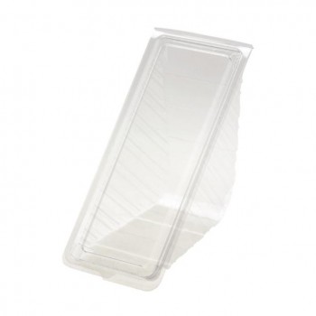 ENVASE TRANSPARENTE CON TAPA PARA SANDWICH DOBLE - 168x64 MM