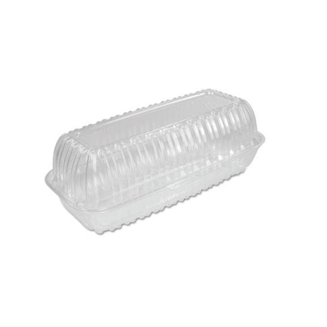 ENVASE RECTANGULAR TRANSPARENTE CON TAPA BISAGRA - 25x13 CM (200 Unidades)
