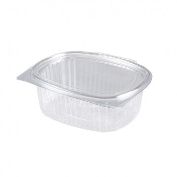 ENVASE TRANSPARENTE CON TAPA BISAGRA - 1 L