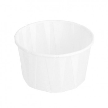 SALSERA BLANCA DE PAPEL PLISADO - 100 ML