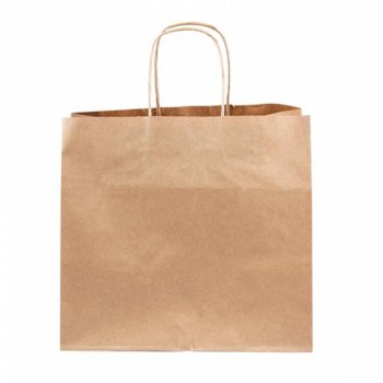 BOLSA KRAFT ASA RIZADA - 26+17x24 CM