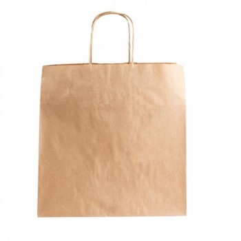 BOLSA KRAFT ASA RIZADA - 26+20x27 CM