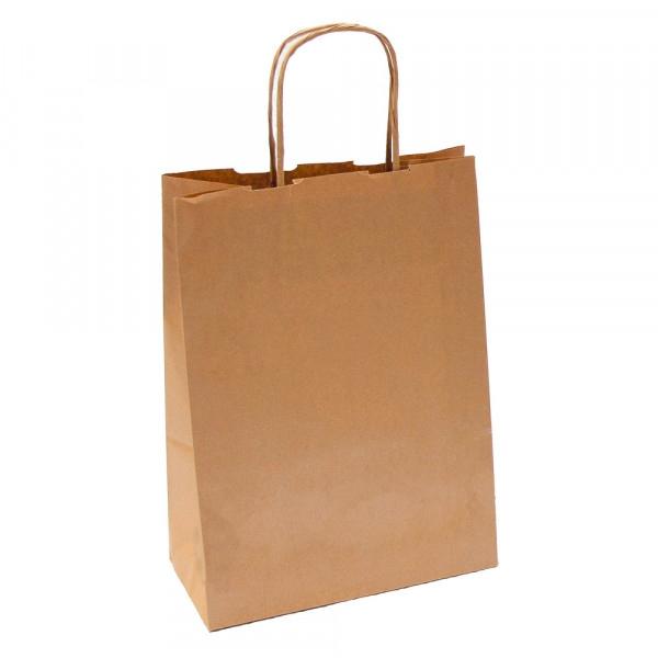 BOLSA KRAFT ASA RIZADA - 20+10x29 CM (250 Unidades)
