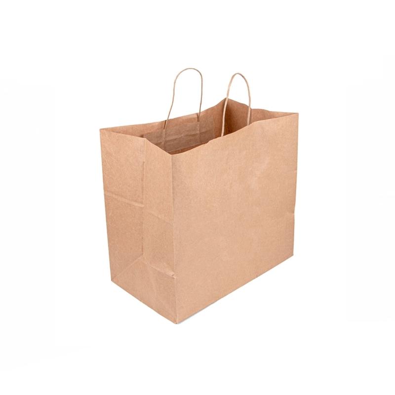BOLSA KRAFT ASA RIZADA - 36+21X33,5 CM (250 Unidades)
