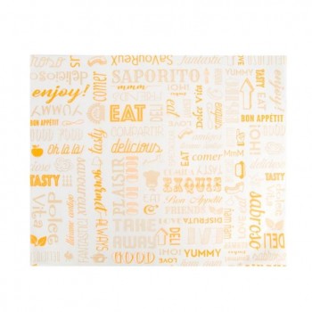 FORMATO PAPEL ANTIGRASA PAROLE NARANJA - 31x38 CM