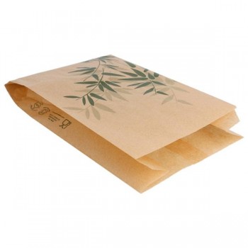 BOLSA KRAFT ANTIGRASA PARA HAMBURGESA MEDIANA FEEL GREEN - 14+7x22 CM