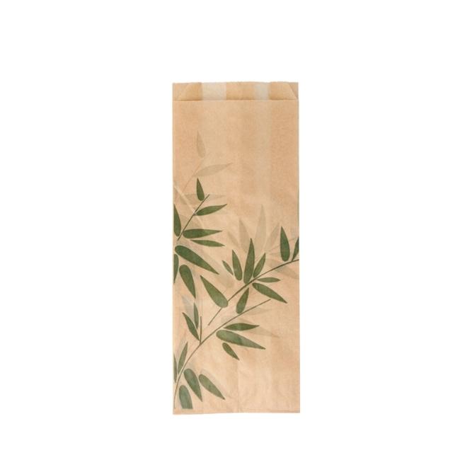 BOLSA KRAFT ANTIGRASA BAGUETTINA FEEL GREEN - 9+4x22 CM (500 Unidades)
