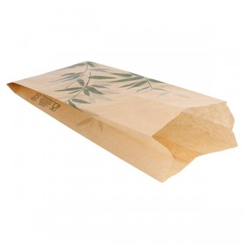 BOLSA KRAFT ANTIGRASA BAGUETTINA FEEL GREEN - 9+4x22 CM