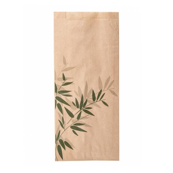 BOLSA KRAFT ANTIGRASA PARA BOCADILLO FEEL GREEN - 12+4x26 CM (500 Unidades)