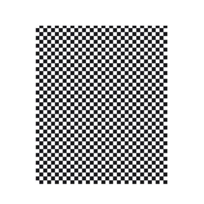 PAPEL ANTIGRASA DE CUADROS BLANCOS Y NEGROS - 28x34 CM