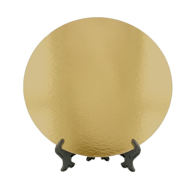 DISCO DE CARTÓN CARA DORADA Y CARA NEGRA - 24 CM