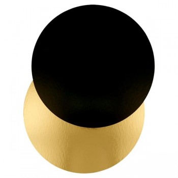 DISCO DE CARTÓN CARA DORADA Y CARA NEGRA - 24 CM