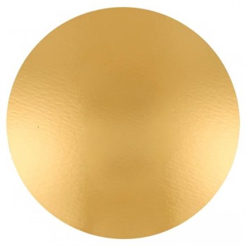 DISCO DE CARTÓN CARA DORADA Y CARA NEGRA - 24 CM