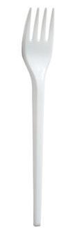 TENEDOR BLANCO REUTILIZABLE UNE 53928 20 USOS - 16,5 CM (2000 Unidades)