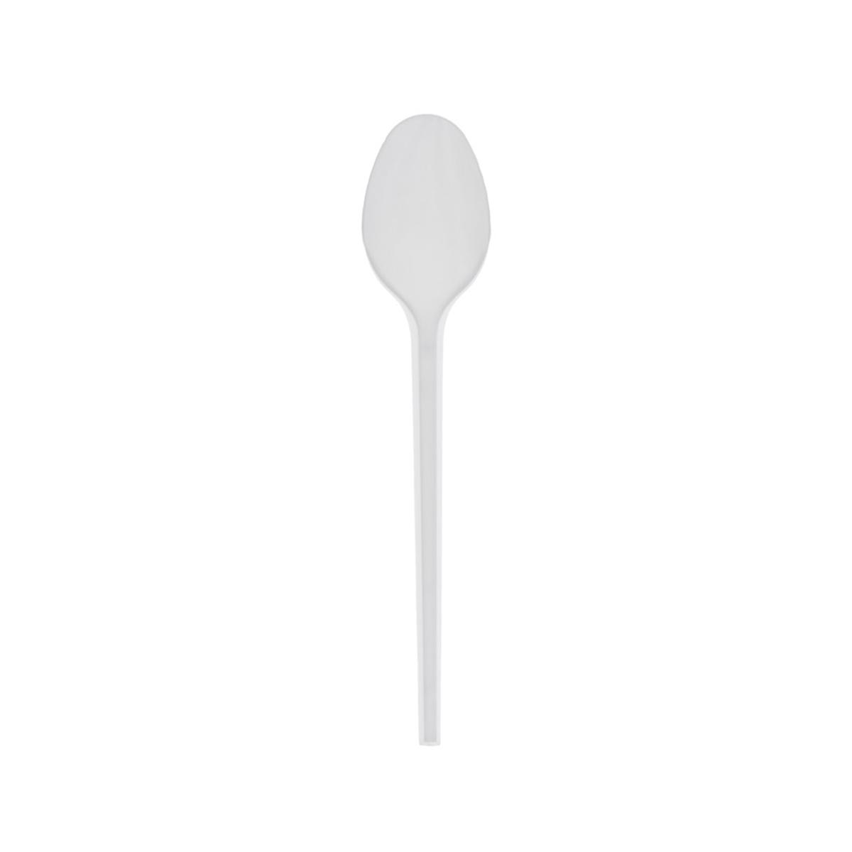 CUCHARA BLANCA PARA CAFÉ Y POSTRES REUTILIZABLE UNE 53928 20 USOS - 12,5 CM (2000 Unidades)