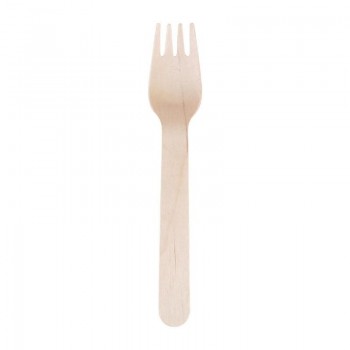 TENEDOR DE MADERA ACABADO NATURAL - 15,5 CM