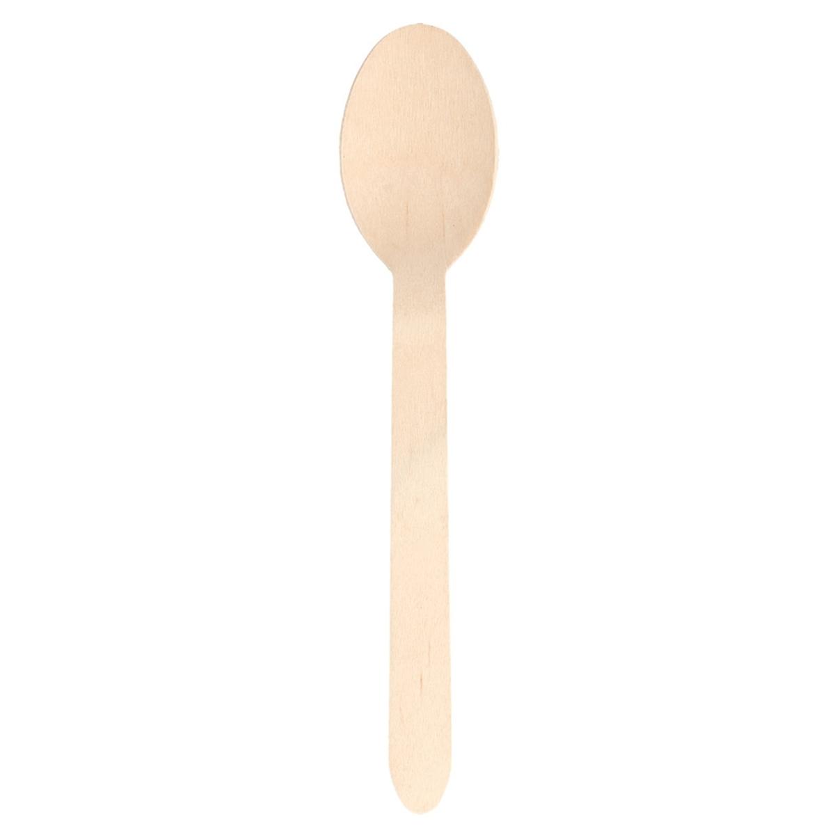 CUCHARA DE MADERA NATURAL - 15,8 CM