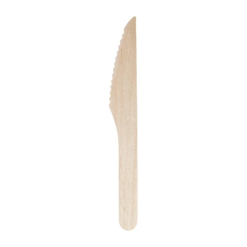 CUCHILLO DE MADERA NATURAL - 16,4 CM