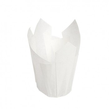 TULIPA BLANCA PARA MAGDALENA O MUFFIN - 15x15 CM