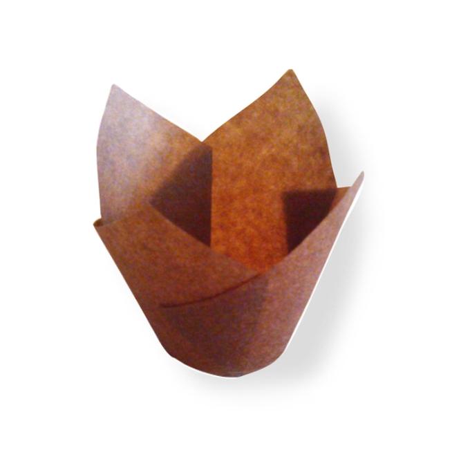 TULIPA MARRÓN PARA MUFFINS - 17,5x17,5 CM