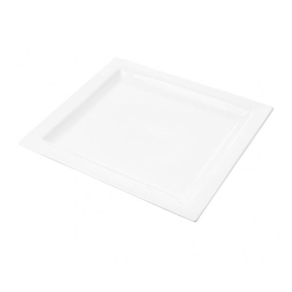 PLATO RECTANGULAR PORCELANA BLANCA - 28,5x32 CM