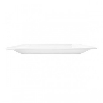 PLATO RECTANGULAR PORCELANA BLANCA - 28,5x32 CM