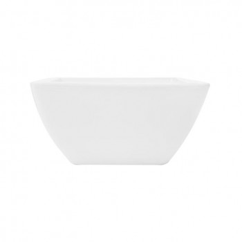 BOL CUADRADO DE PORCELANA BLANCA - 20,5x20,5x10 CM