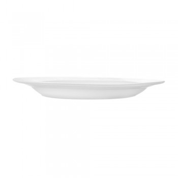 PACK 12 FUENTES OVALADAS DE PORCELANA BLANCA COLECCIÓN MONARCH - 30,5x19 CM
