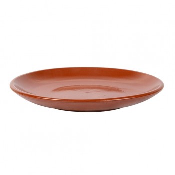 PLATO DE BARRO COCIDO ESMALTADO - 27x2,4 CM