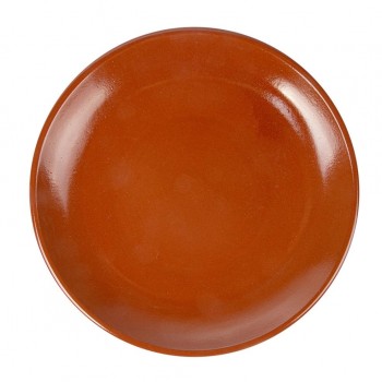 PLATO DE BARRO COCIDO ESMALTADO - 27x2,4 CM
