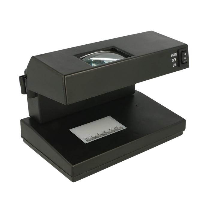 DETECTOR DE BILLETES FALSOS POR LUZ ULTRAVIOLETA