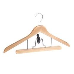 PERCHA DE MADERA CON PINZA PARA FALDA/PANTALÓN - 44,5x23x1,2 CM