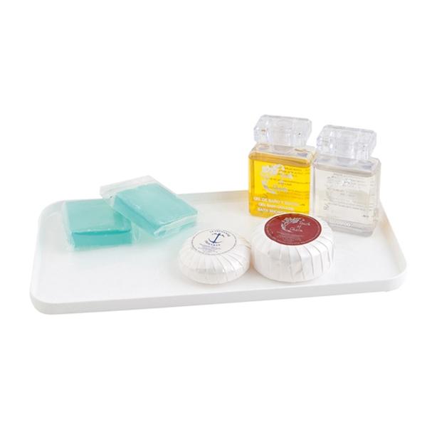 BANDEJA RECTANGULAR BLANCA PARA PRODUCTOS DE ACOGIDA - 11,5x23 CM