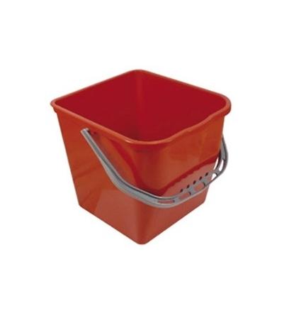 CUBO DE FREGAR CUADRADO ROJO - 18 L