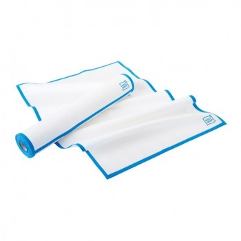 ROLLO DE 10 PAÑOS DE ALGODÓN BLANCO Y AZUL - 0,40x6,4 CM