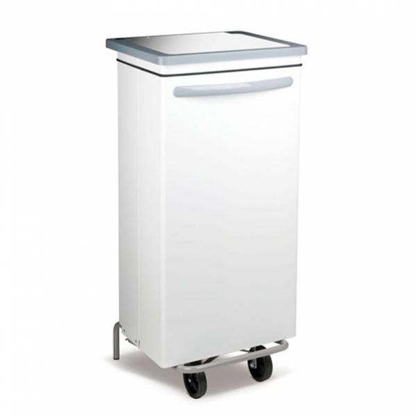 CUBO MÓVIL A PEDAL COLOR BLANCO - 100 L