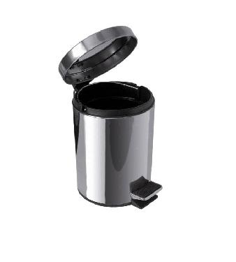 CUBO DE ACERO INOXIDABLE ASEO CON TAPA PEDAL - 5 L