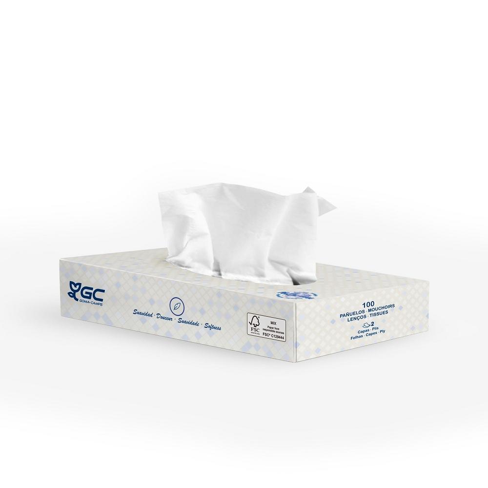 ESTUCHE DE 100 PAÑUELOS TISSUE FACIALES