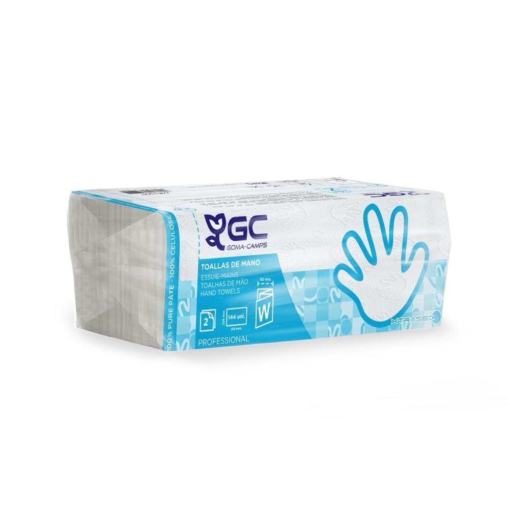 PAQUETE DE 144 TOALLAS DE PASTAS PLEGADAS W ECOLABEL - 31x22,5/8 CM