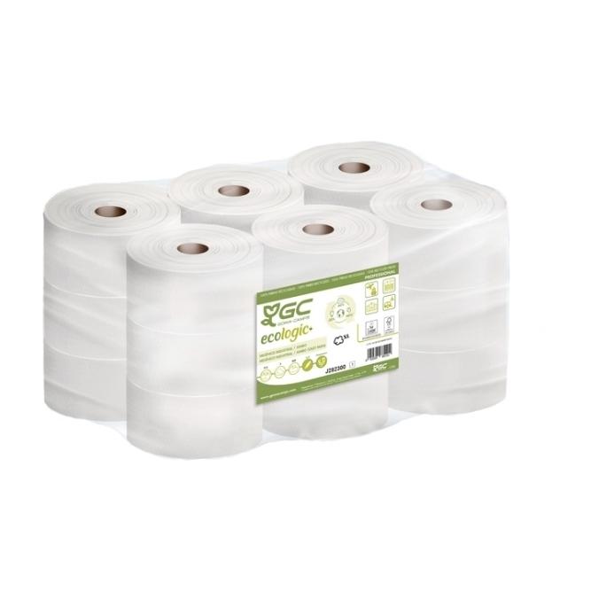 PAQUETE 18 ROLLOS HIGIÉNICOS INDUSTRIAL CONFORTDECO ECOLÓGICOS