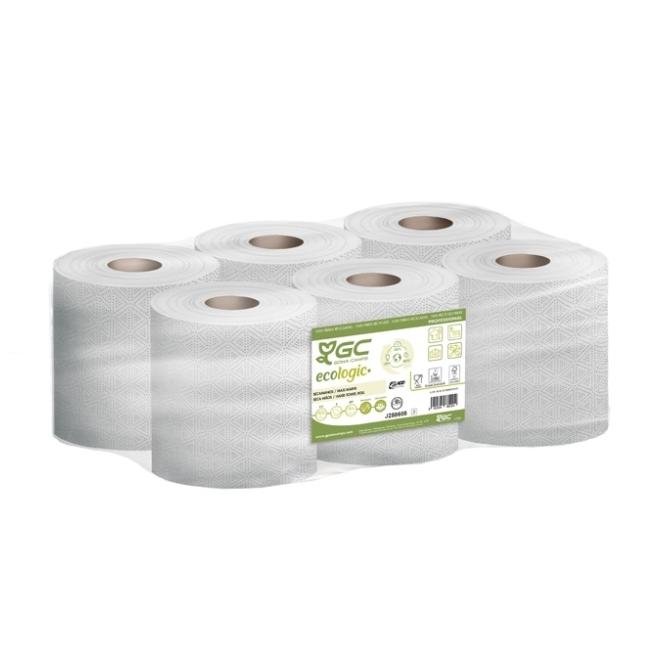 PAQUETE 6 ROLLOS SECAMANOS FORMATO MAXI-BARRIL ECOLÓGICOS