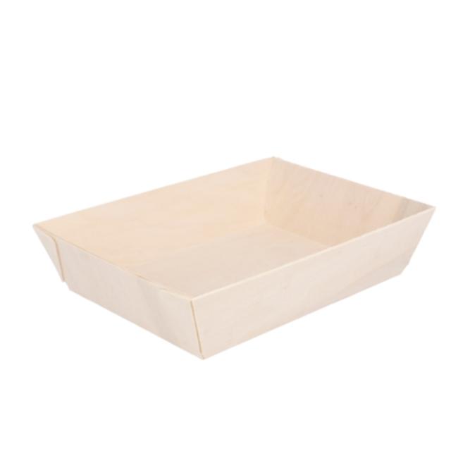 BANDEJAS DE MADERA PARA FRUTAS Y COMIDAS - 18x13x4 CM (150 Unidades)