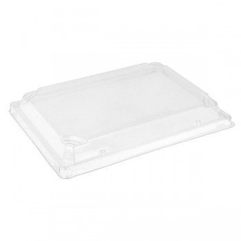 TAPA TRANSPARENTE PARA BANDEJA ALIMENTARIA DE MADERA - 18x13x4 CM