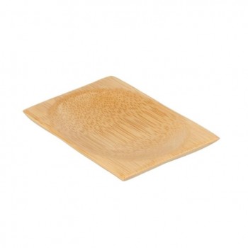 MINI PLATO RECTANGULAR BAMBÚ PARA APERTIVOS - 6x8 CM