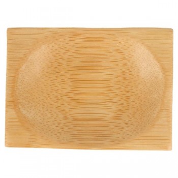 MINI PLATO RECTANGULAR BAMBÚ PARA APERTIVOS - 6x8 CM