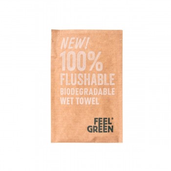 TOALLITA LIMPIADORA REFRESCANTE FEEL GREEN - 14x20/6x8 CM