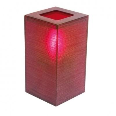LÁMPARA DE MESA ACRÍLICA EN COLOR ROJO - 7x7x13,5 CM
